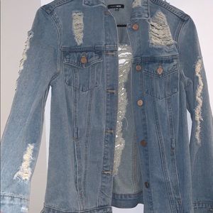 Fashion Nova Distressed jean jacket